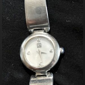 Ladies Esquire Silver Bangle Watch